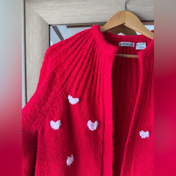 Vintage Cobble Creek Hand Embroidered Heart Cardigan medium - Picture 3 of 5